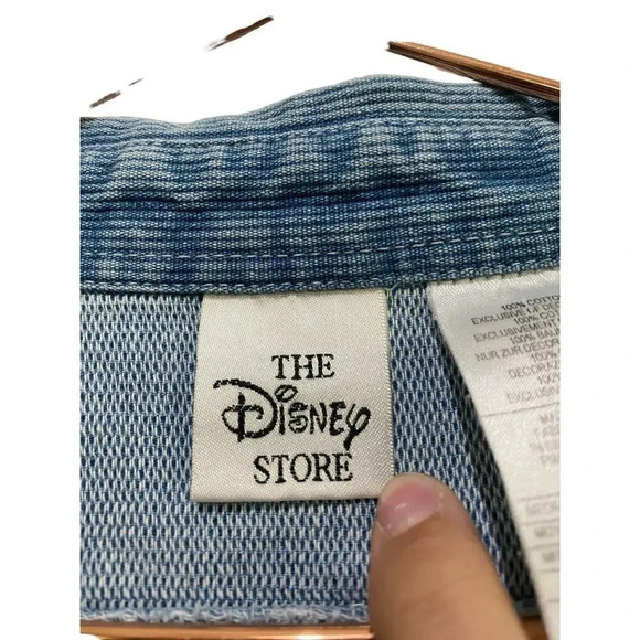 The Disney Store Winnie The Pooh Blue Long Sleeve corduroy medium - Picture 2 of 5